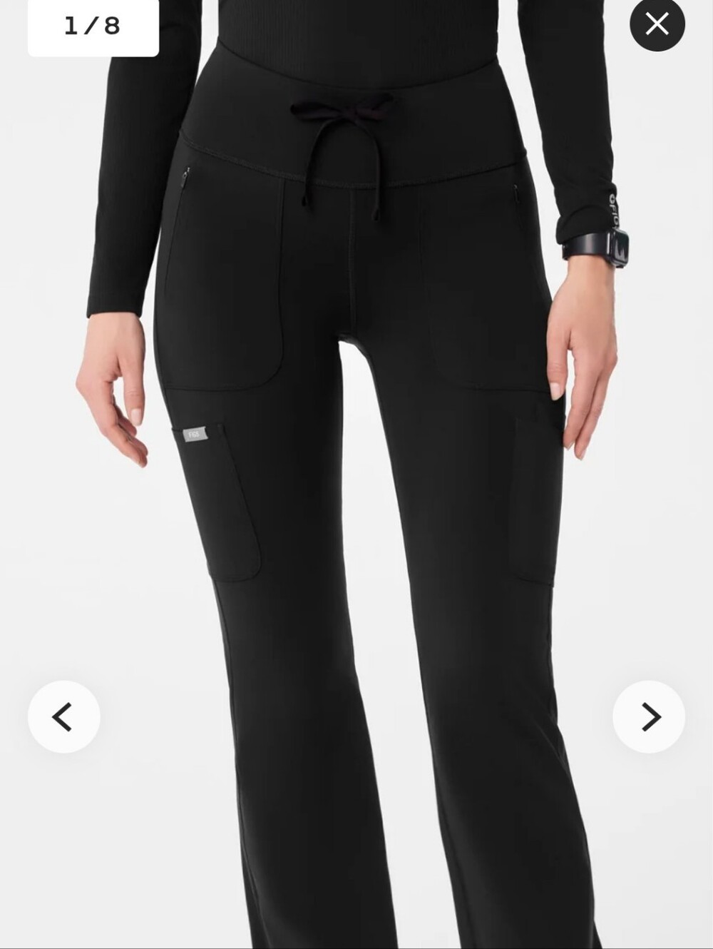 Nwt Figs Black Flared Legging Scrubs